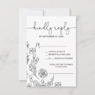 Dainty Elegance Song Request RSVP Card