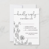 Dainty Elegance Song Request RSVP Card (Voorkant)