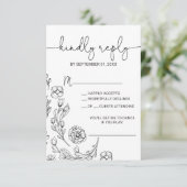 Dainty Elegance Song Request RSVP Card (Staand voorkant)