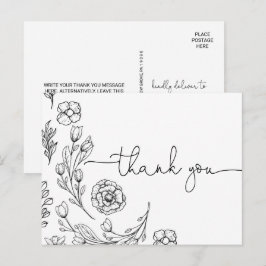Dainty Elegance Wedding Bedankt Briefkaart