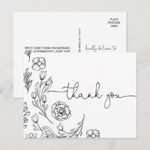 Dainty Elegance Wedding Bedankt Briefkaart