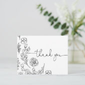 Dainty Elegance Wedding Bedankt Briefkaart (Staand voorkant)