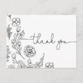 Dainty Elegance Wedding Bedankt Briefkaart