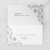 Dainty Elegance Wedding Plaatskaartje (Buitenkant ongevouwen)