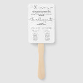 Dainty Elegance Wedding Program Handwaaier (Achterkant)