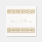 Dainty Floral Accented Stripe Servet (Voorkant)