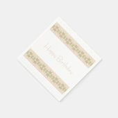 Dainty Floral Accented Stripe Servet (Hoek)