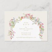 Dainty Floral Arch website QR CODE bruiloft RSVP Kaart (Voorkant)