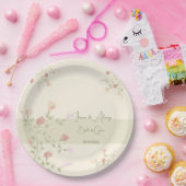 Dainty Floral Art Accented Papieren Bordje (Feest)