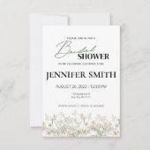 Dainty Floral Bruids Douche Uitnodiging - Low Trim (Voorkant)