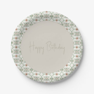 Dainty Floral Pattern Papieren Bordje