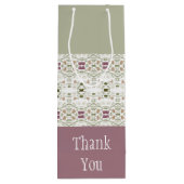 Dainty Floral Patterned Wijn Cadeautas (Achterkant)