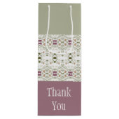 Dainty Floral Patterned Wijn Cadeautas (Voorkant)