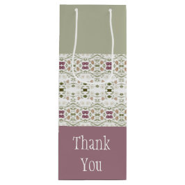 Dainty Floral Patterned Wijn Cadeautas