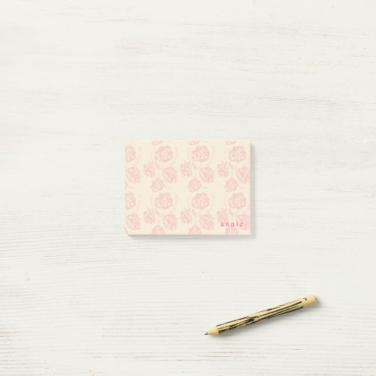 Dainty  Floral Post-it® Notes (Op bureau)