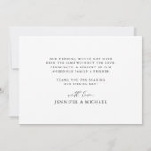 Dainty Floral Sage Green Wedding Bedankkaart (Achterkant)