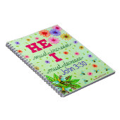 Dainty Floral Typography Bijbelse Verse on Humilit Notitieboek (Rechterzijde)