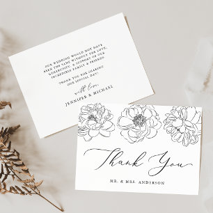 Dainty Floral Wedding Bedankkaart