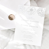 Dainty Floral Wedding Folie Uitnodiging