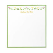  Dainty Flower Heart Border, aangepast Notitieblok (Voorkant)