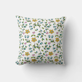 DAINTY FLOWER THROW PILLOW KUSSEN