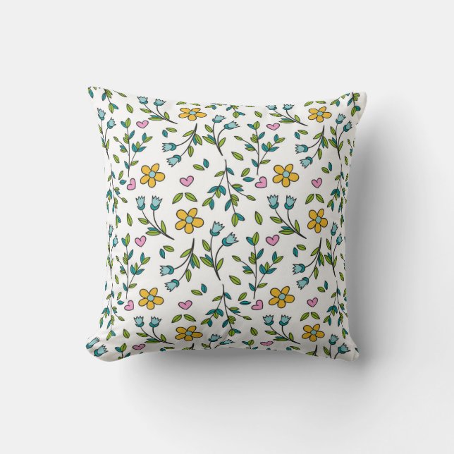 DAINTY FLOWER THROW PILLOW KUSSEN (Voorkant)