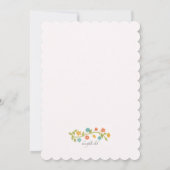 Dainty Flowers Fotouitnodiging Kaart (Achterkant)