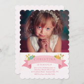 Dainty Flowers Fotouitnodiging Kaart (Voorkant / Achterkant)