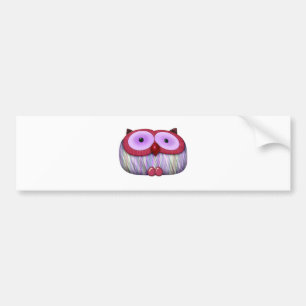 dainty fushcia owl bumpersticker