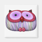 dainty fushcia owl magneet (Voorkant)