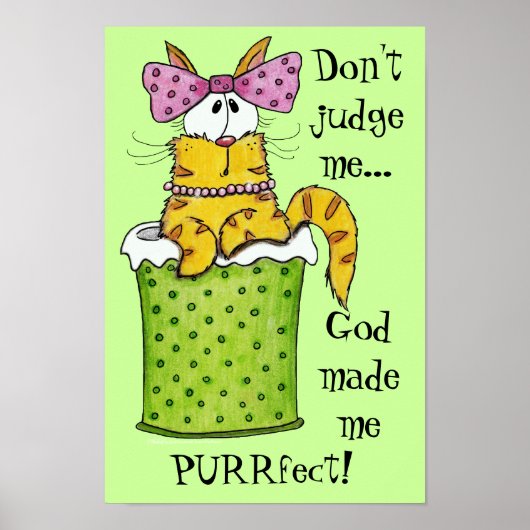 Dainty Garbage Kat Poster (Voorkant)