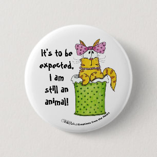 Dainty Garbage Kat Ronde Button 5,7 Cm