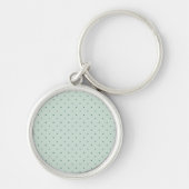 Dainty Green Polka Dots Pattern on a Lighter Green Sleutelhanger (Voorkant)