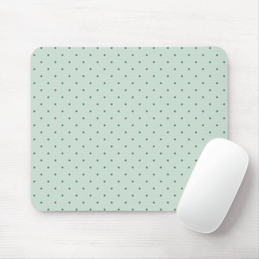 Dainty Green Polka Dots Pattern on Lighter Green Muismat (Met muis)