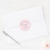 Dainty Hearts Roze Baby shower Stickers (Envelop)