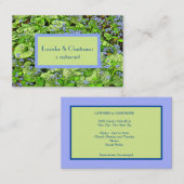 Dainty Lavender-Blue Flowers Chartreuse Foliage Bu Visitekaartje (Voorkant / Achterkant)
