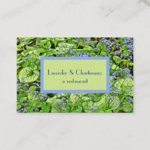 Dainty Lavender-Blue Flowers Chartreuse Foliage Bu Visitekaartje