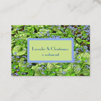 Dainty Lavender-Blue Flowers Chartreuse Foliage Bu Visitekaartje