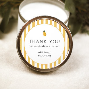 Dainty Lemon Party Ronde Sticker