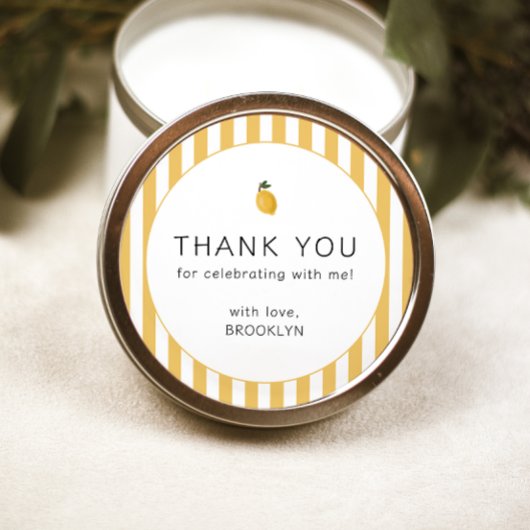 Dainty Lemon Party Ronde Sticker