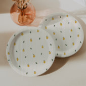 Dainty Lemon Pattern Party Papieren Bordje