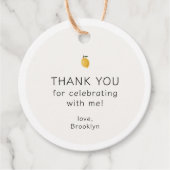 Dainty Lemon Verjaardag Dank u Bedankjes Labels (Voorkant)