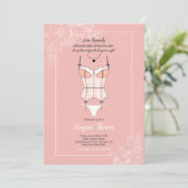 Dainty Lingerie Vrijgezellenfeest Kaart (Staand voorkant)