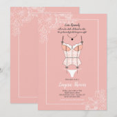 Dainty Lingerie Vrijgezellenfeest Kaart (Voorkant / Achterkant)
