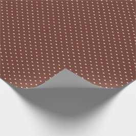 Dainty little brown polka dot patroon cadeaupapier