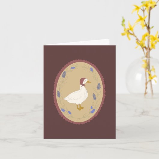 Dainty little goose card kaart (Gele Bloem)