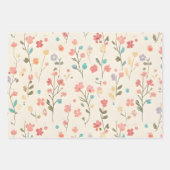 Dainty Meadow Wildflower & Pastel Sprig Inpakpapier Vel (Voorkant 3)