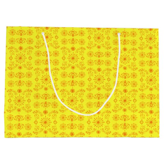 Dainty Orange on Yellow Groot Cadeauzakje (Achterkant)