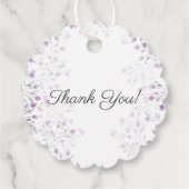 Dainty Paarse Bloemen Eerste Heilige Communie Bedankjes Labels (Achterkant)