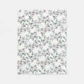 Dainty Pink Botanical Newborn Nursery Blanket Gift Fleece Deken (Voorkant)